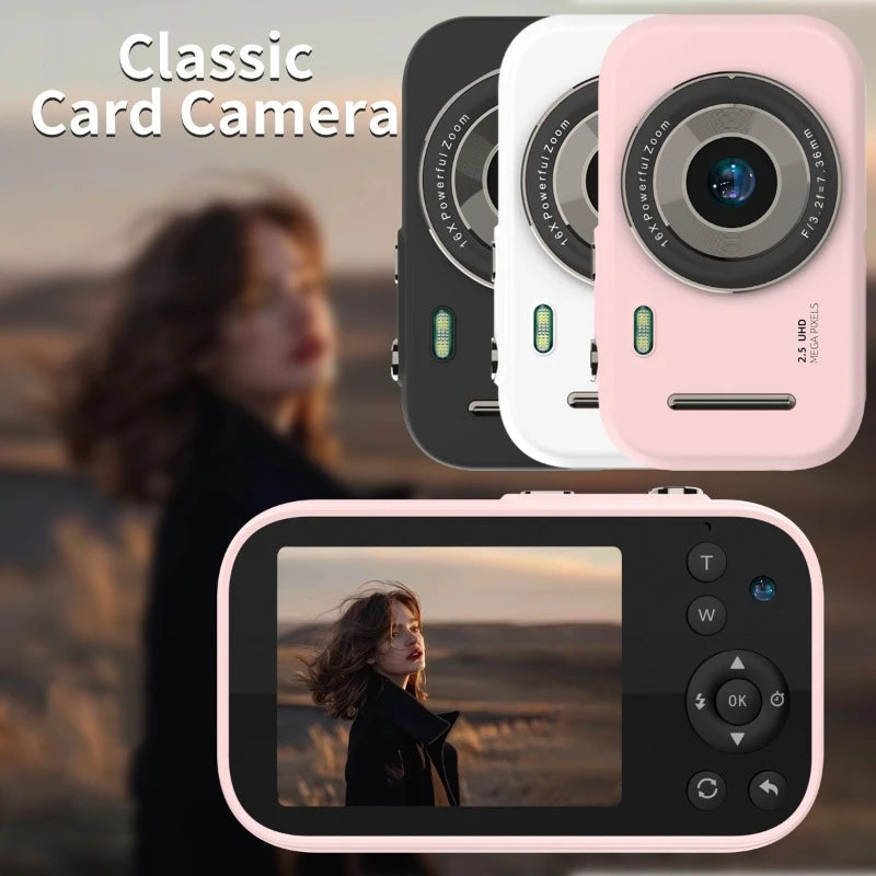 H17 2.7-Inch Screen 1080P 48MP Mini Camera 8/128GB 16X Digital Zoom Dual Camera Autofocus Digital Mini Camera